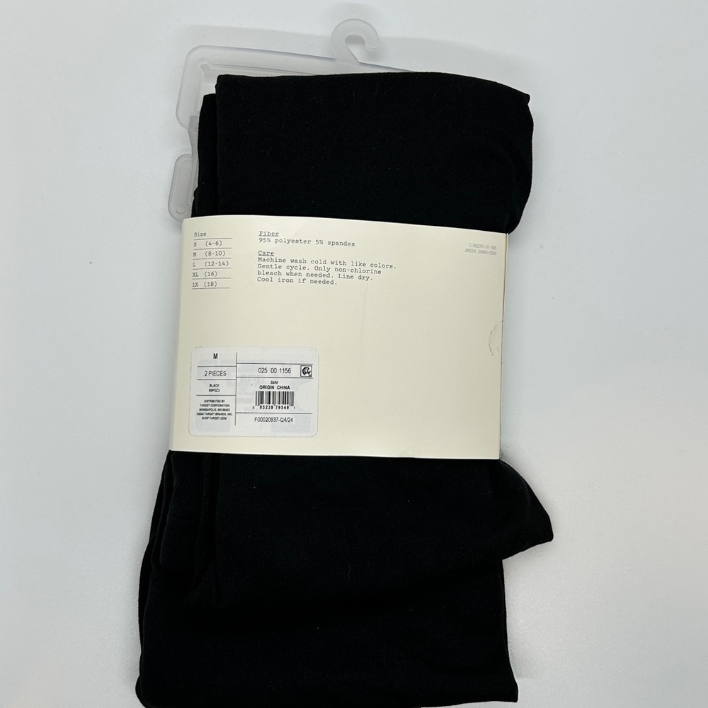 A New Day Jet Black Soft Leggings Size Medium Two pieces NWT - Picture 5 of 7